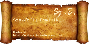 Szakály Dominik névjegykártya